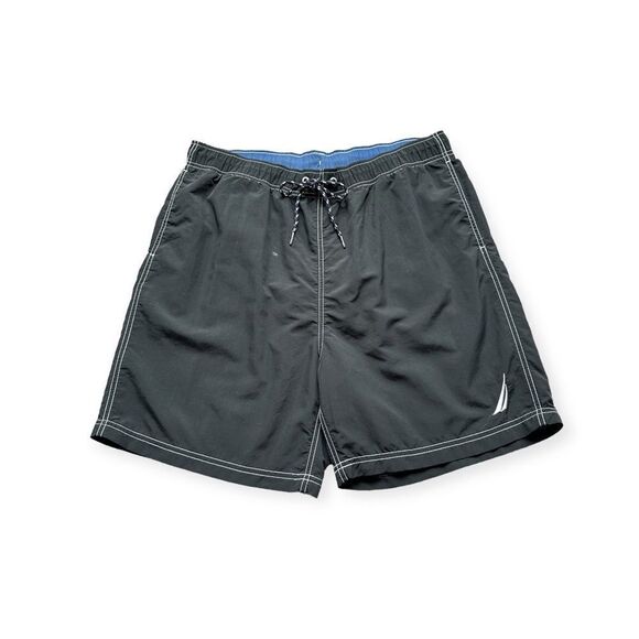 🔃Nautica Men’s Black Board Shorts Swim Trunks - Picture 1 of 9